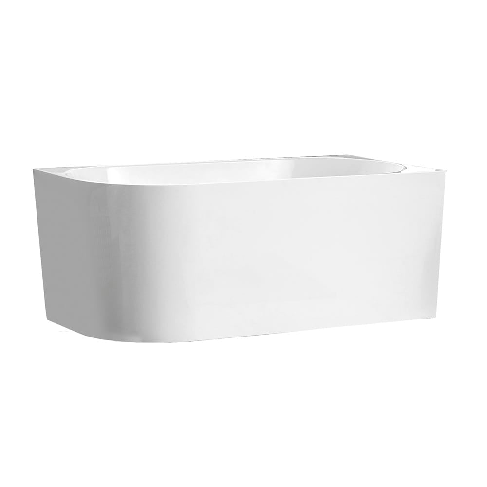 ZENMO Bathtubs BT 258R BONDI 1680mm Right Hand Back to Wall Free Standing Bath Tub 1680x765x600mm