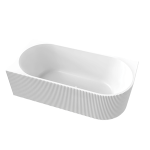 ZENMO Bathtubs BT 359LS-M PIAZA 1500mm Left Hand Free Standing Bath in Matte White 1500x750x590mm