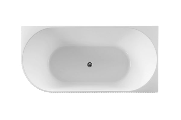 ZENMO Bathtubs BT 359R PIAZA 1700mm Right Hand Free Standing Bath in Gloss White 1700x750x590mm