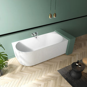 ZENMO Bathtubs BT 359RS PIAZA 1500mm Right Hand Free Standing Bath in Gloss White 1500x750x590mm