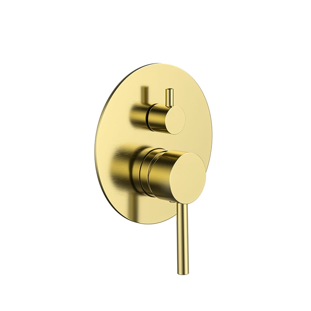 ZENMO Mixer Taps WT 010DBB JESS Shower Mixer with Diverter in Brushed Brass