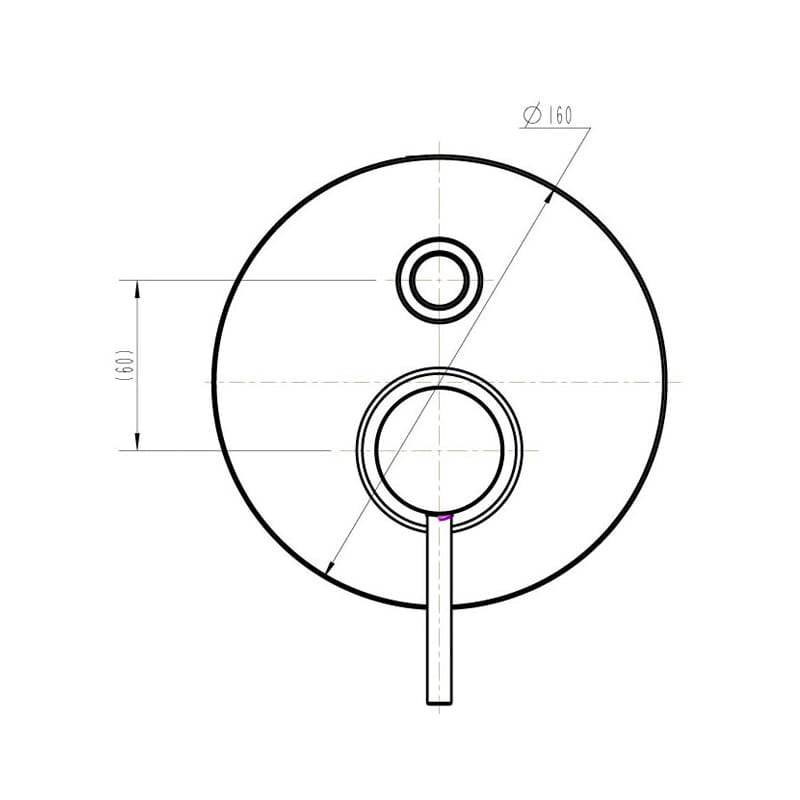 WT 010DGM JESS Shower Mixer with Diverter in Gun Metal