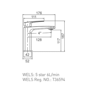 ZENMO Mixer Taps WT 3501 BRAVO-II Basin Mixer in Chrome