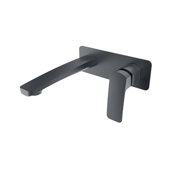 ZENMO Mixer Taps WT 3507GM BRAVO-II Wall Basin/Bath Set in Gun Metal