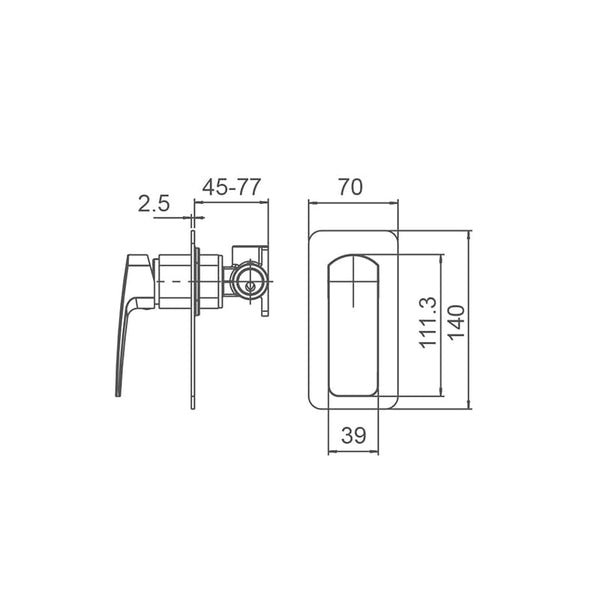ZENMO Mixer Taps WT 3508 BRAVO-II Shower Mixer in Chrome