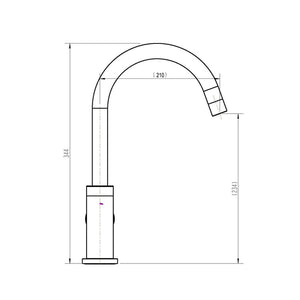 ZENMO Mixer Taps WT 6096  JESS Swivel Sink Mixer in Chrome