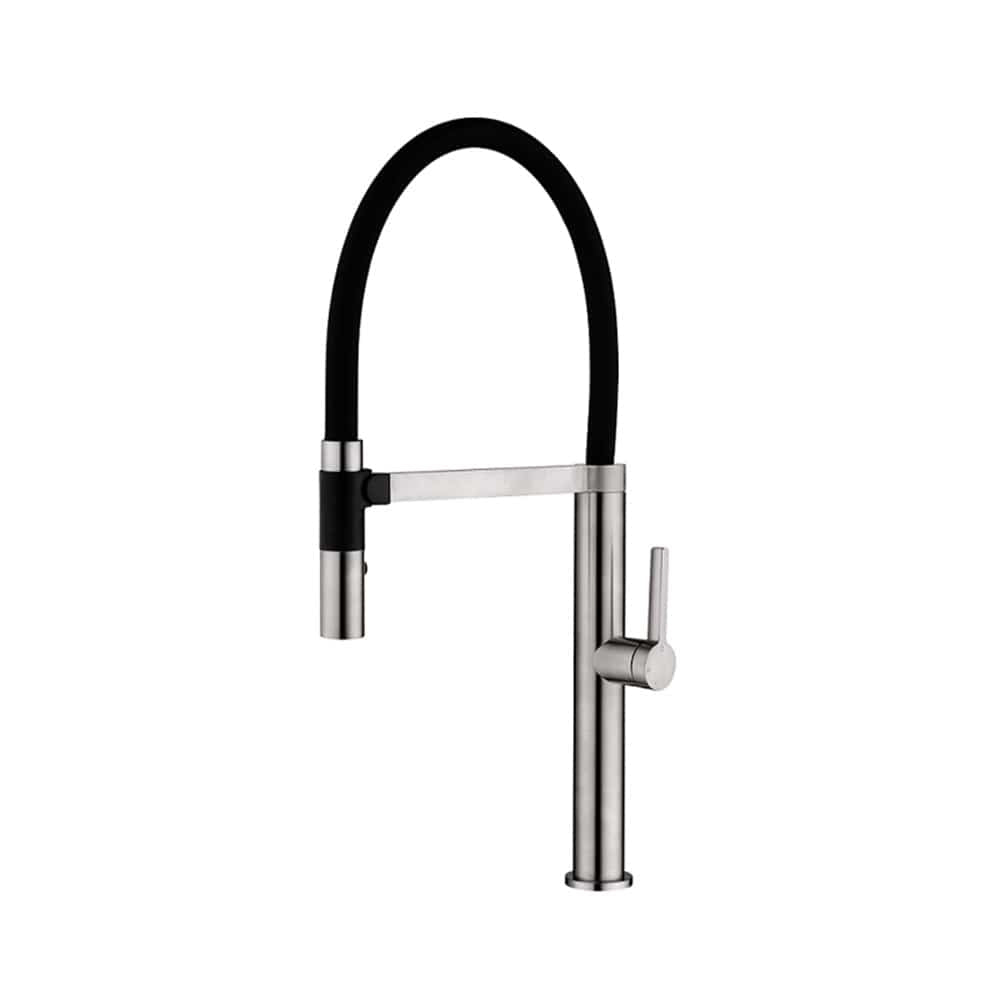 ZENMO Mixer Taps WT 6205BN  ROMEO Sink Mixer with Vegie spray & magnetic holder in Brushed Nickel