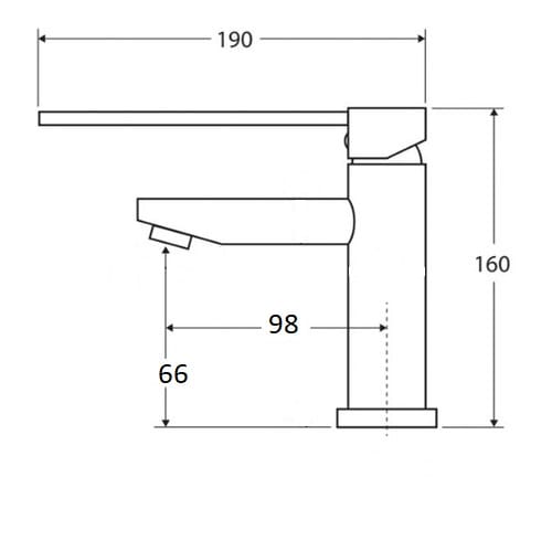 WT 6651-D JESS CARE Basin Mixer in Chrome