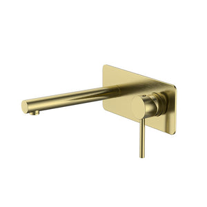 ZENMO Mixer Taps WT 708BB JESS Basin/Bath Set with Straight Spout in Brushed Brass