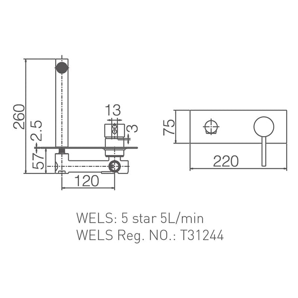 ZENMO Mixer Taps WT 708BKS JESS Basin/Bath Set with Straight Spout in Matte Black