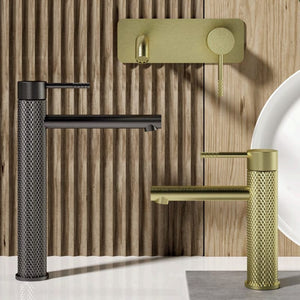ZENMO Mixer Taps WT 7502BB TIARA Tower Basin Mixer in Brushed Brass