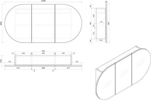 ZENMO Vanities MILAN 1200 Wall Hung Vanity