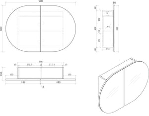ZENMO Vanities MILAN 900 Wall Hung Vanity